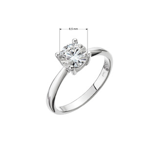 EG1901-60 Stříbrný prsten ELEN moissanite