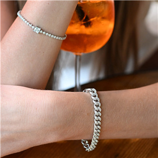EG1903 Stříbrný tenisový náramek CHLOE moissanite
