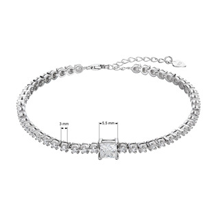 EG1903 Stříbrný tenisový náramek CHLOE moissanite