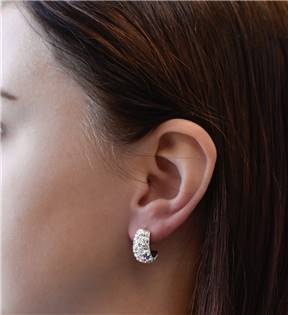 EG2002-AB Stříbrné šroubovací náušnice s krystaly Crystals from Swarovski® AB