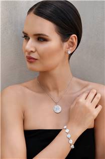 EG2008-ABX Stříbrné náušnice s krystaly Crystals from Swarovski® AB