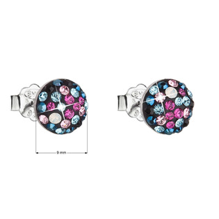EG2008-GX Stříbrné náušnice s krystaly Crystals from Swarovski®, Galaxy