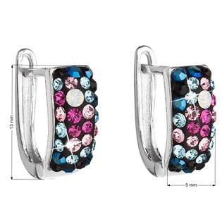EG2009-GX Stříbrné náušnice s krystaly Crystals from Swarovski®, Galaxy