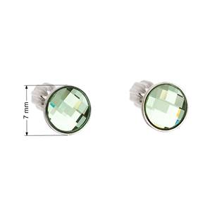 EG2017-PD Stříbrné šroubovací náušnice s Crystals from Swarovski® Peridot