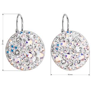 EG2026-AB Stříbrné náušnice s krystaly Crystals from Swarovski® AB