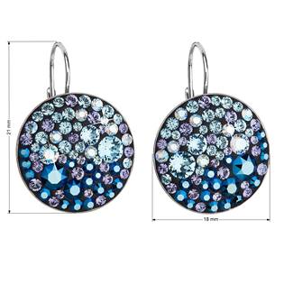 EG2026-BS Stříbrné náušnice s krystaly Crystals from Swarovski® BLUE STYLE