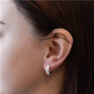 EG2031-AB Stříbrné náušnice kruhy s krystaly Crystals from Swarovski® AB