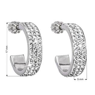 EG2032-CR Stříbrné náušnice s krystaly Crystals from Swarovski® kruhy 17 mm