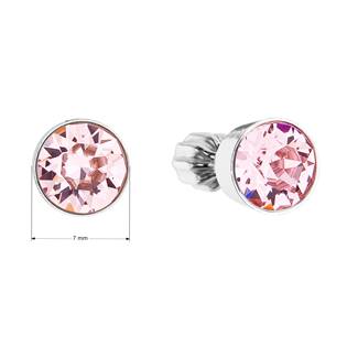EG2044-LR Stříbrné náušnice s krystaly Crystals from Swarovski® Light Rose