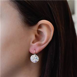 EG2055-AB Stříbrné náušnice s krystaly Crystals from Swarovski® AB
