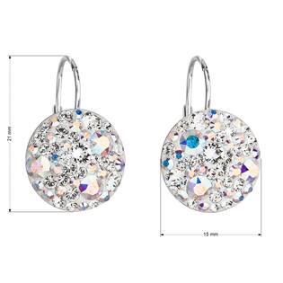 EG2055-AB Stříbrné náušnice s krystaly Crystals from Swarovski® AB