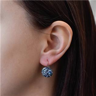 EG2055-BS Stříbrné náušnice s krystaly Crystals from Swarovski® Blue Style