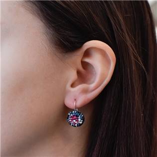 EG2055-GX Stříbrné náušnice s krystaly Crystals from Swarovski® Galaxy