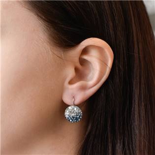 EG2055-IBL Stříbrné náušnice s krystaly Crystals from Swarovski® Ice Blue