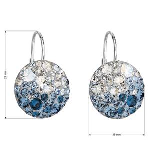 EG2055-IBL Stříbrné náušnice s krystaly Crystals from Swarovski® Ice Blue