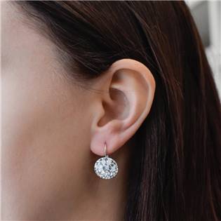 EG2055-LS Stříbrné náušnice s krystaly Crystals from Swarovski® Light Sapphire