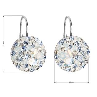 EG2055-LS Stříbrné náušnice s krystaly Crystals from Swarovski® Light Sapphire