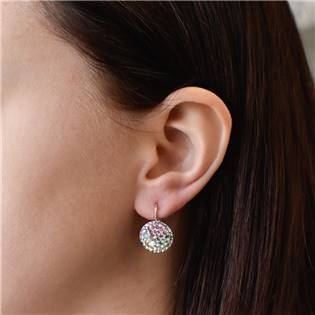 EG2055-SK Stříbrné náušnice s krystaly Crystals from Swarovski® Sakura