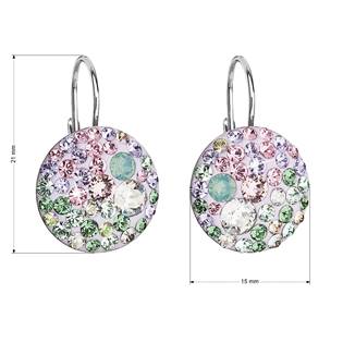 EG2055-SK Stříbrné náušnice s krystaly Crystals from Swarovski® Sakura