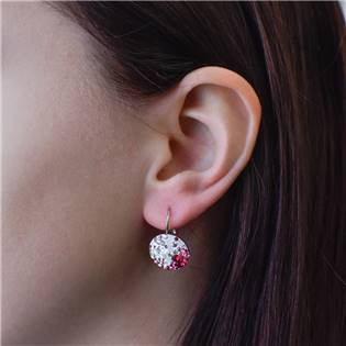 EG2055-SL Stříbrné náušnice s krystaly Crystals from Swarovski® Sweet Love