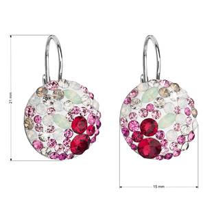 EG2055-SL Stříbrné náušnice s krystaly Crystals from Swarovski® Sweet Love