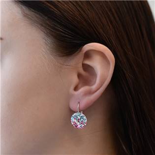 EG2055-WL Stříbrné náušnice s krystaly Crystals from Swarovski® Water Lilly