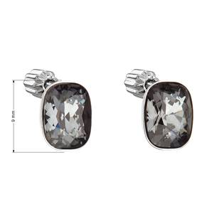 EG2690-SN Stříbrné náušnice s krystaly Crystals from Swarovski® SILVER NIGHT