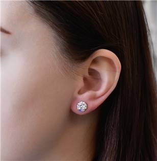 EG2809-AB Stříbrné náušnice s krystaly Crystals from Swarovski® AB