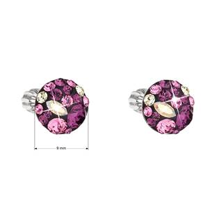 EG2809-AM Stříbrné náušnice s krystaly Crystals from Swarovski® Amethyst