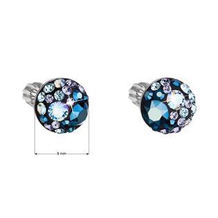 EG2809-BS Stříbrné náušnice s krystaly Crystals from Swarovski® BLUE STYLE