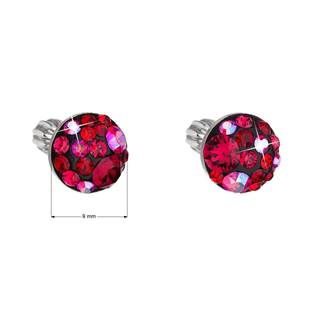 EG2809-CH Stříbrné náušnice s krystaly Crystals from Swarovski® CHERRY