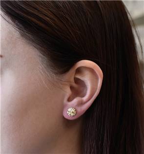 EG2809-GD Stříbrné náušnice s krystaly Crystals from Swarovski® Gold