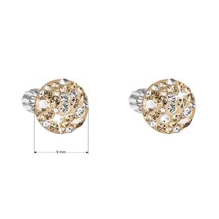 EG2809-GD Stříbrné náušnice s krystaly Crystals from Swarovski® Gold