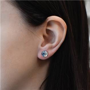 EG2809-IB Stříbrné náušnice s krystaly Crystals from Swarovski® Ice Blue