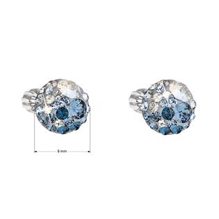 EG2809-IB Stříbrné náušnice s krystaly Crystals from Swarovski® Ice Blue