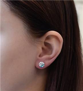 EG2809-LT Stříbrné náušnice s krystaly Crystals from Swarovski® Light Turquoise
