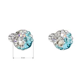 EG2809-LT Stříbrné náušnice s krystaly Crystals from Swarovski® Light Turquoise