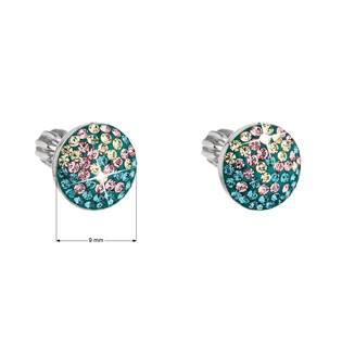 EG2809-MI Stříbrné náušnice s krystaly Crystals from Swarovski® MAGIC INDICOLITE