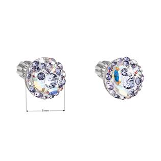 EG2809-VI Stříbrné náušnice s krystaly Crystals from Swarovski® VIOLET