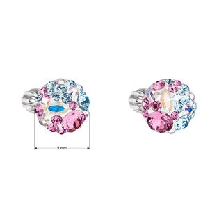 EG2809-WL Stříbrné náušnice s krystaly Crystals from Swarovski® Water Lilly