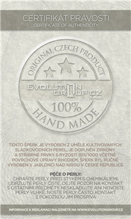 EG2975 Stříbrné náušnice s bílou říční perlou