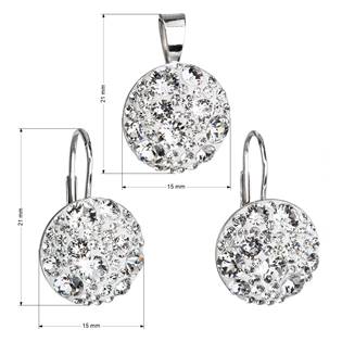 EG3042-CR Sada šperků s kamínky Crystals from Swarovski® Crystal