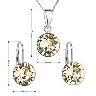 EG3054-YE Sada stříbrných šperků s kameny Crystals from Swarovski® Yellow