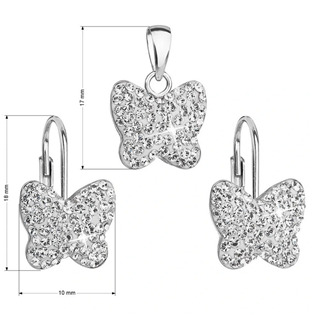 EG3059-CR Souprava stříbrných šperků s krystaly Preciosa® Crystal