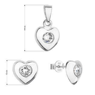 EG3197-CR Sada šperků s krystaly Swarovski náušnice a přívěsek