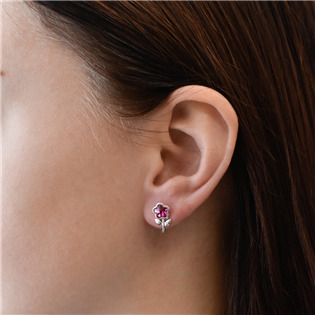 EG3204-F Sada šperků s krystaly Swarovski, Fuchsia