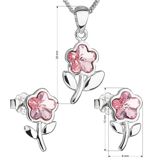 EG3204-P Sada šperků s krystaly Swarovski, Light Rose