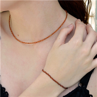 EG3554 Náhrdelník s pravými smoky quartz kameny
