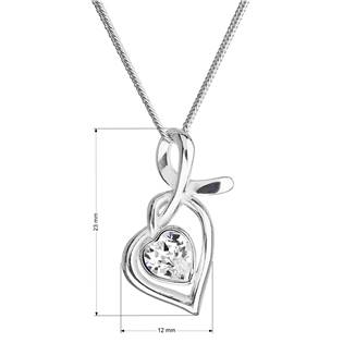 EG4256-CR Stříbrný náhrdelník se Swarovski krystalem