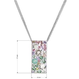 EG4257-SK Stříbrný náhrdelník se Swarovski krystaly, Sakura